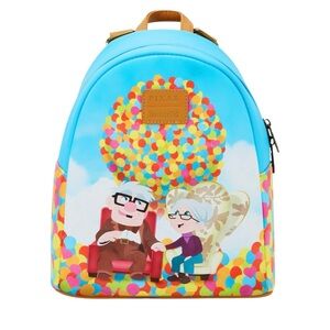 NEW Loungefly Disney Pixar Up Movie Carl & Ellie Balloons Mini Backpack